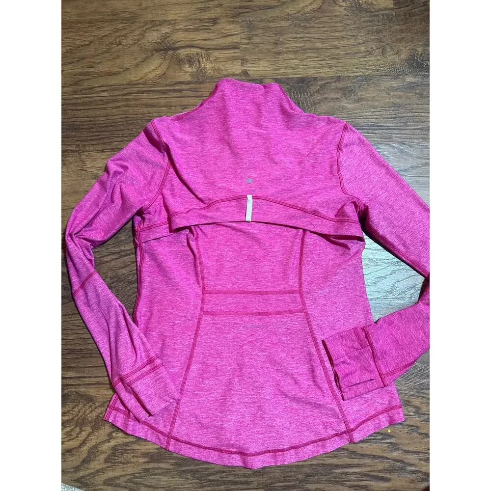 Lululemon Define Jacket Heathered Jewelled Magenta Hot Pink Size 12 Luon